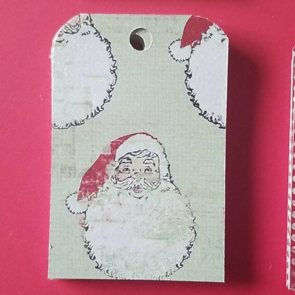 48 Hand Cut Cardstock Christmas Gift Tags Blank Back